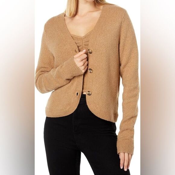 Madewell Hilton Head Heather Caramel Wool Blend Cardigan Size XXS - Picture 1 of 12